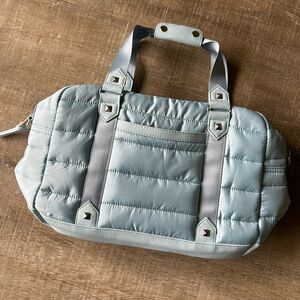 cynthia rowley Travel Bag purse satchel puffer tote blue designer clean